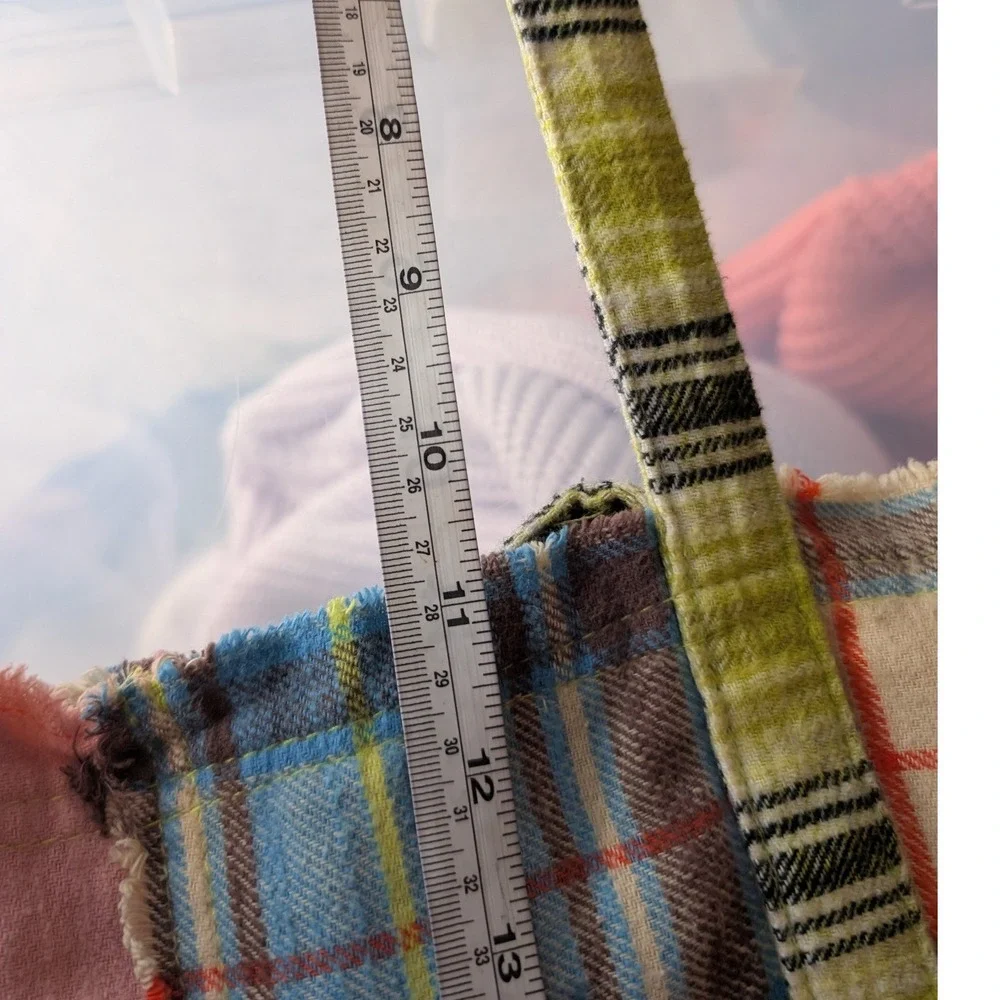 BDG Patchwork Plaid Tote Bag Large Multicolor Boho Urban Outfitters Grunge Indie